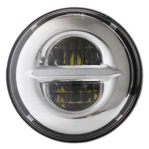 Machin Pwodwi pou Telefòn 12v 24v 7 Inch wonn ki ap dirije lanp lan Sele Beam Angel Eyes 45w Pou Harley Motosiklèt