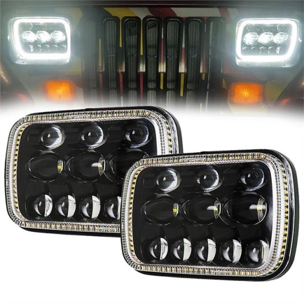 Morsun 5x7 pous Square Headlight Pou Jeep GMC Ford Chevrolet dirije Headlamp Projector